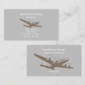 Flugzeuggraue Visitenkarte (Vorne/Hinten)