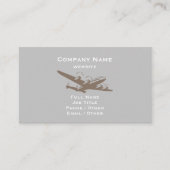 Flugzeuggraue Visitenkarte (Vorderseite)