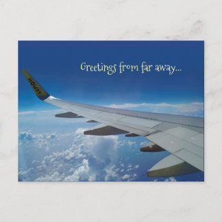 Flugzeuggrüße aus der Ferne (anpassbar) Postkarte