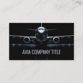 Flugzeughafenmodell Solid Black Avia Visitenkarte (Vorderseite)