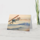 Flugzeughaftkarte Dankeskarte (Rückseite)