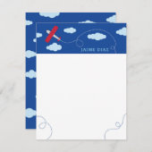 Flugzeughersteller Mitteilungskarte (Vorne/Hinten)