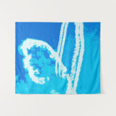 Flugzeugherz Wandteppich (Vorderseite (Horizontal))