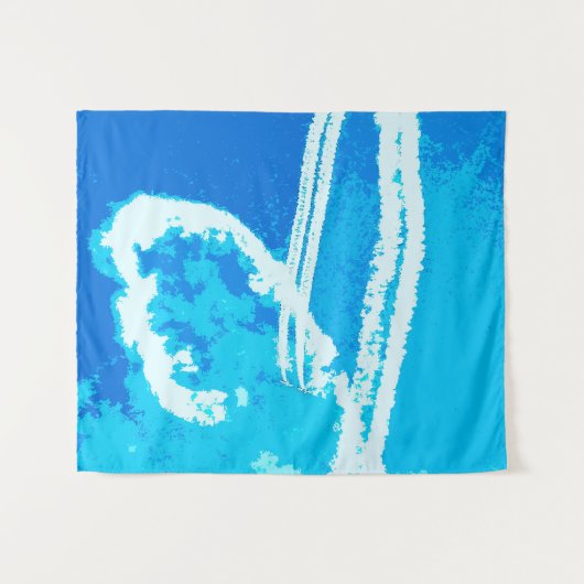 Flugzeugherz Wandteppich (Vorderseite (Horizontal))