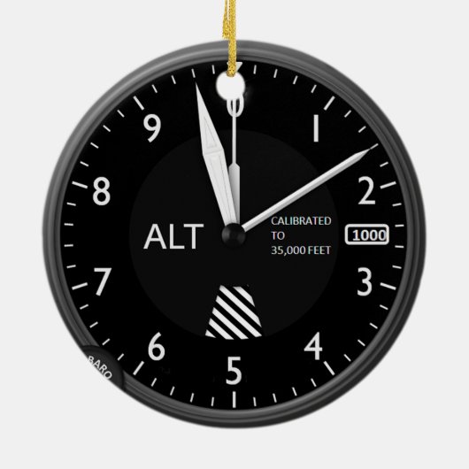 Flugzeughöhe Keramik Ornament (Hinten)