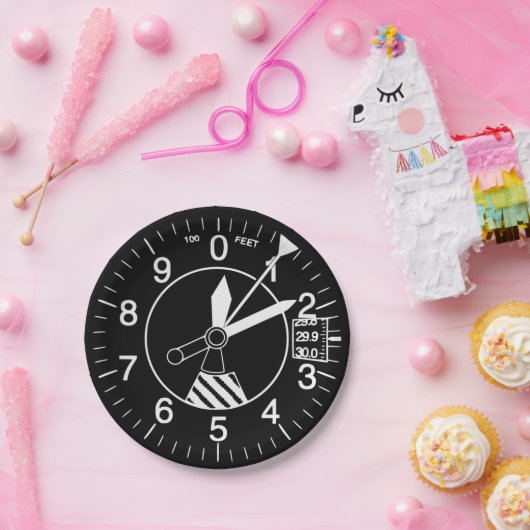 Flugzeughöhe Pappteller (Party)