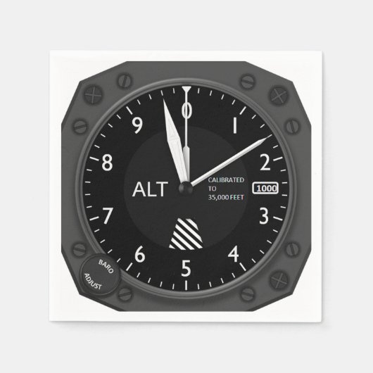 Flugzeughöhe Serviette (Vorderseite)