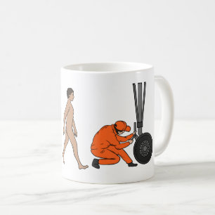 Flugzeugingenieur Evolution Funny Mechanic Kaffeetasse