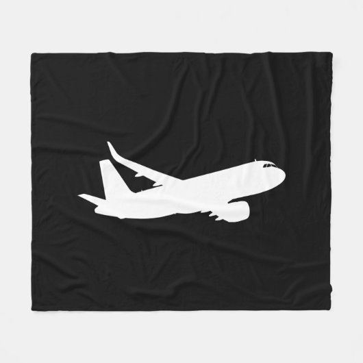 Flugzeugjet Liner White Silhouette Flying Decke (Vorderseite (Horizontal))
