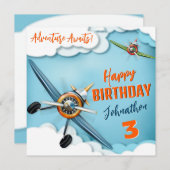 Flugzeugkämpfer Pilot Junge Geburtstag (Vorne/Hinten)