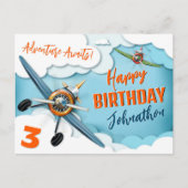 Flugzeugkämpfer Pilot Junge Geburtstag Postkarte (Vorderseite)