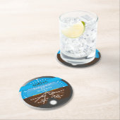 Flugzeugkapitän Co-Pilot-Fluggerät drucken Runder Pappuntersetzer (Vor Ort)