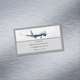Flugzeugkapitän-Flugzeug für Grauflugzeuge in Sky Magnetische Visitenkarte