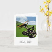 Flugzeugkatapult Abschiedskarte / Bön-Reisekarte Karte (Gelbe Blume)