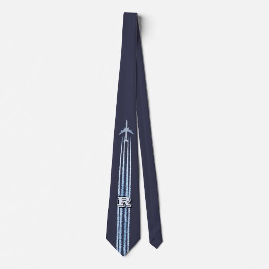 Flugzeugkontrails mit (oder ohne) Erstflug Krawatte (Vorderseite)