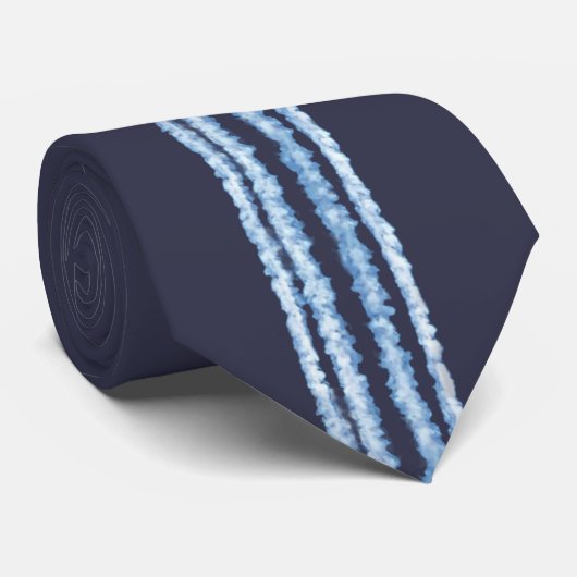 Flugzeugkontrails mit (oder ohne) Erstflug Krawatte (Gerollt)