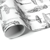 Flugzeugkonzept 1 Umschlagpapier Geschenkpapier (Rolleneckpunkt)