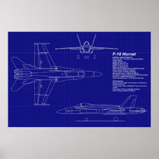 Flugzeugkonzepte | F-18 Hornet Poster