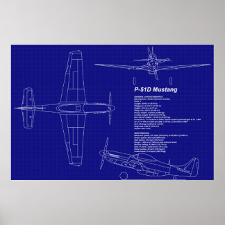 Flugzeugkonzepte | P-51 Mustang Poster