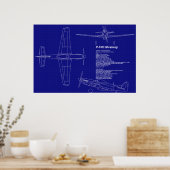 Flugzeugkonzepte | P-51 Mustang Poster (Küche)