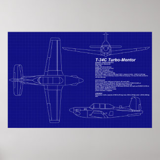 Flugzeugkonzepte | T-34 C Mentor Poster