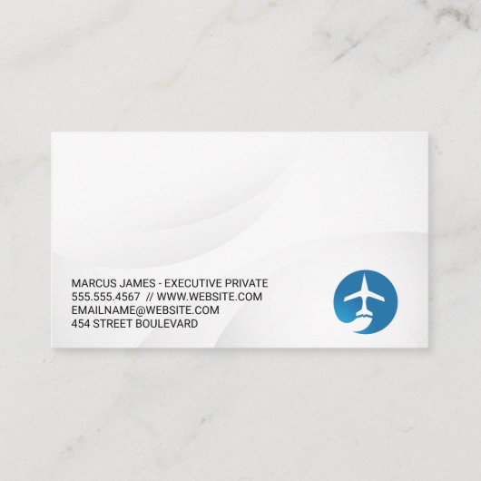 Flugzeuglogo | Flüge Visitenkarte (Rückseite)