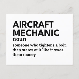 Flugzeugmechanik - Clever Job Definition Feiertagspostkarte