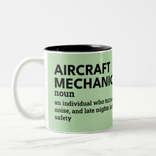 Flugzeugmechanik - Geschenk für Spaß in der Luftfa Zweifarbige Tasse