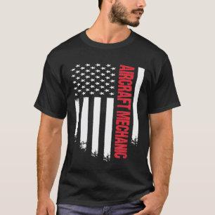 Flugzeugmechaniker Amerikanische USA-Flagge Luftfa T-Shirt