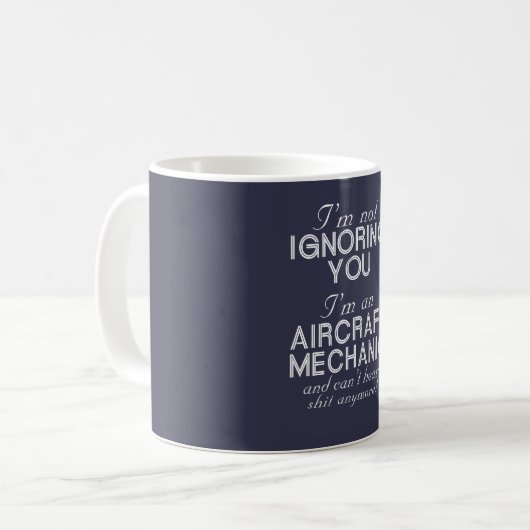 Flugzeugmechaniker Kaffeetasse (Vorderseite Links)