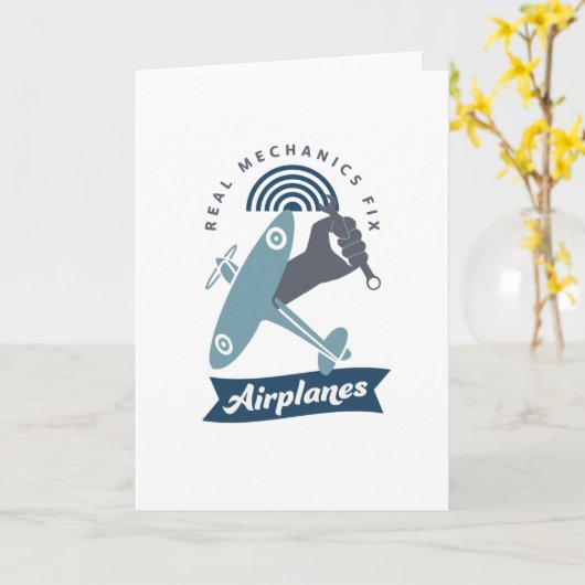 Flugzeugmechaniker Karte (Gelbe Blume)
