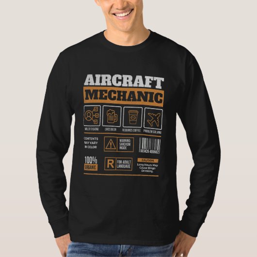 Flugzeugmechaniker Luftfahrttechniker Flugzeugwar T-Shirt (Vorderseite)