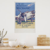 Flugzeugmechaniker Poster (Küche)