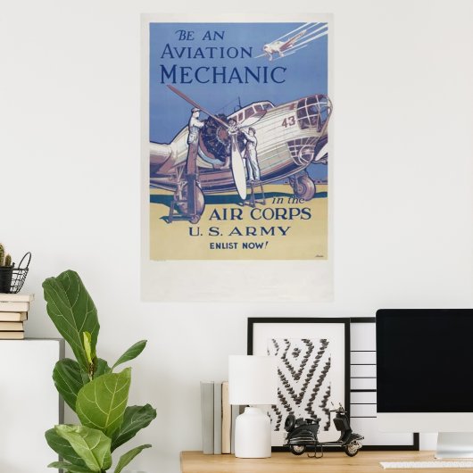 Flugzeugmechaniker Poster (Heimbüro)