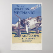Flugzeugmechaniker Poster (Vorne)