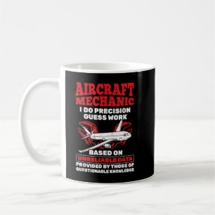 Flugzeugmechaniker Präzisions-Schätzarbeit Flugzeu Kaffeetasse