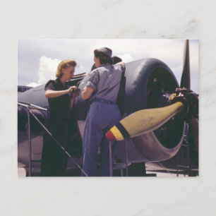 Flugzeugmechanikerinnen im Zweiten Weltkrieg Postkarte