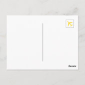 Flugzeugmodi Orange-Gelb-Rosa Pilotreise Postkarte (Rückseite)