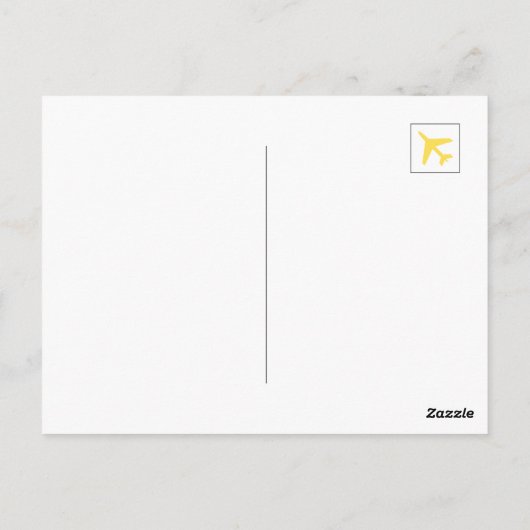 Flugzeugmodi Orange-Gelb-Rosa Pilotreise Postkarte (Rückseite)