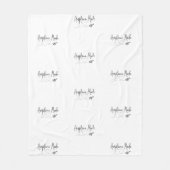 Flugzeugmodus mit Herz in Schwarz Fleecedecke (Vorderseite)