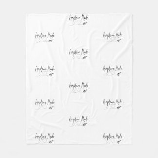 Flugzeugmodus mit Herz in Schwarz Fleecedecke