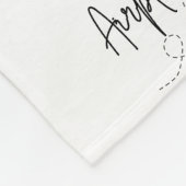 Flugzeugmodus mit Herz in Schwarz Fleecedecke (Ecke)