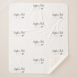 Flugzeugmodus mit Herz in Schwarz Sherpadecke