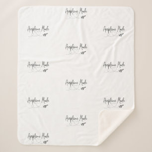 Flugzeugmodus mit Herz in Schwarz Sherpadecke