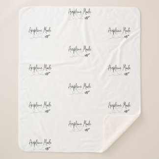 Flugzeugmodus mit Herz in Schwarz Sherpadecke