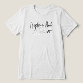Flugzeugmodus mit Herz in Schwarz Tri-Blend Shirt