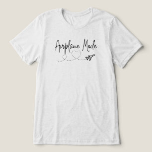 Flugzeugmodus mit Herz in Schwarz Tri-Blend Shirt