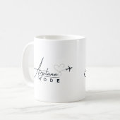 Flugzeugmodus, Reisen, Minimalistisches Drehbuch,  Kaffeetasse (Vorderseite Links)