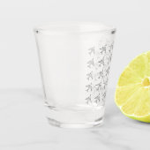 Flugzeugmuster-Brille Schnapsglas (Links)