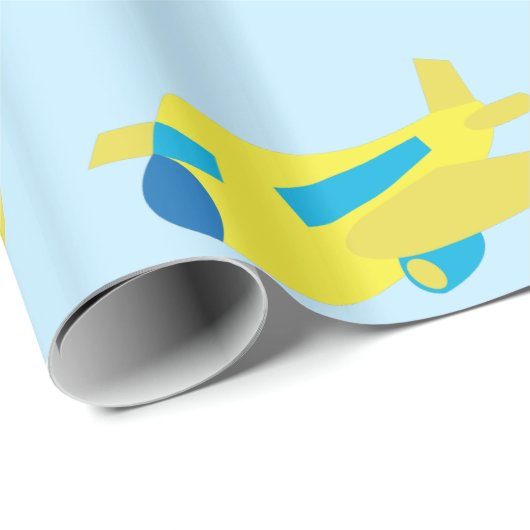 Flugzeugmuster Geschenkpapier (Rolleneckpunkt)